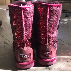 red sequin ugg boots